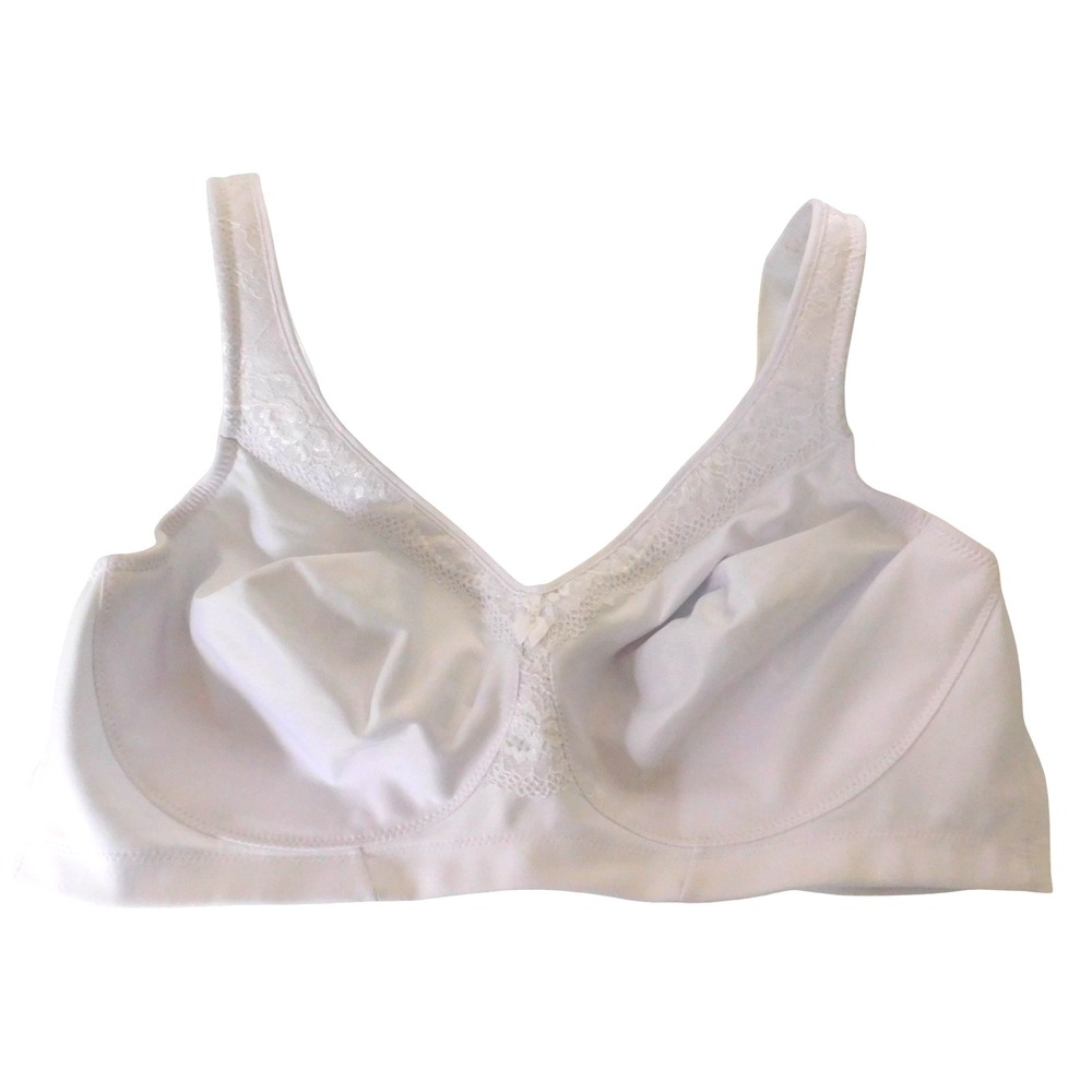 NEW Glamorise‎ 44C MagicLift Seamless Everyday Bra 1007 White Wireless